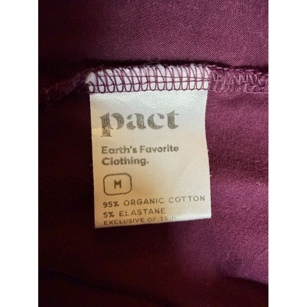 Pact Floral Organic Cotton Midi Dress Sz M Purple Criss Cross Back Beach Coastal - Picture 11 of 13